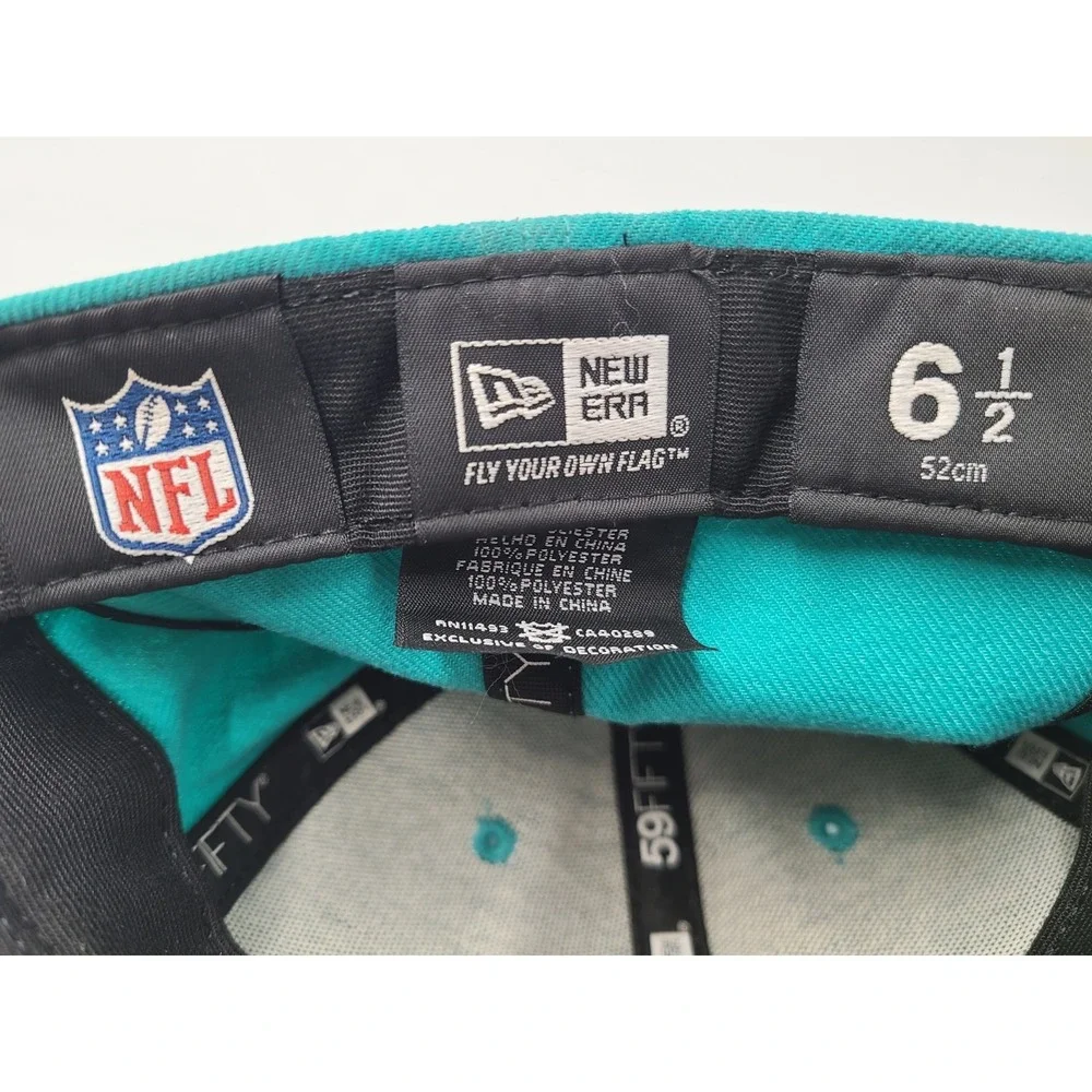 Miami Dolphins New Era 59Fifty Fitted 6 1/2 Hat Cap Youth Boys NFL Football Aqua